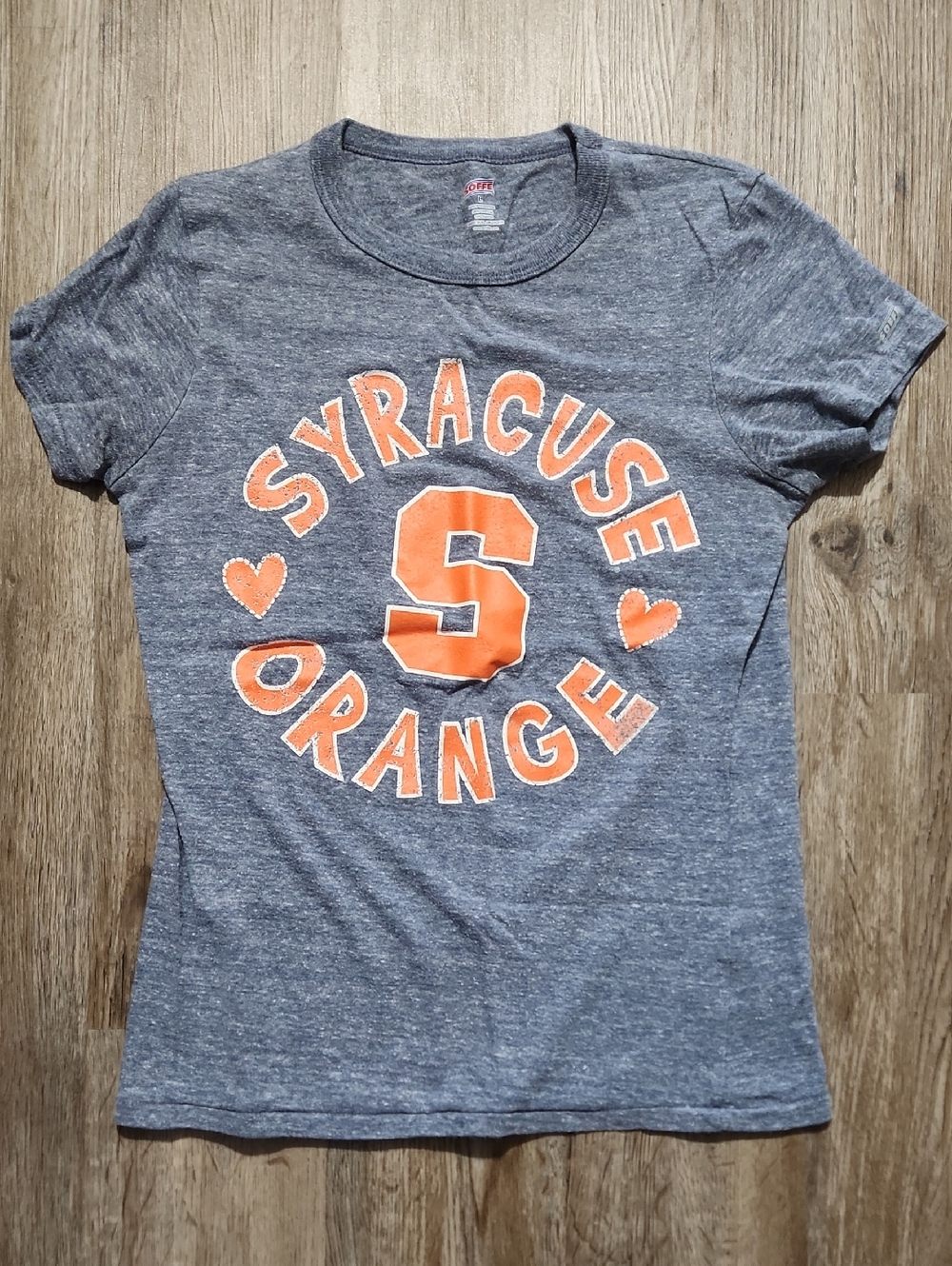 Soffe Gray Tee with Orange Syracuse Graphic